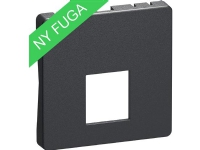 LAURITZ KNUDSEN Afdækning for FUGA T1 1x Keystone 1 modul dataudtag, leveres uden konnektor, farve: koksgrå