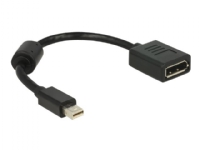 Delock - DisplayPort-adapter - DisplayPort (hunn) til Mini DisplayPort (hann) - 21 cm - svart