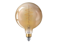 Philips LEDClassic - LED-lyspære - form: G200 - klar finish - E27 - 6.5 W (ekvivalent 40 W) - klasse A+ - flammelys - 2000 K - gull