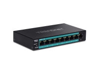 TRENDnet TE-FP091 - Switch - ikke-styrt - 8 x 10/100 (PoE+) + 1 x 10/100 - stasjonær, veggmonterbar - PoE+ (60 W)
