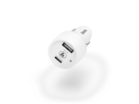 Hama Prime Line - Bilstrømadapter - 42 watt - 3 A - QC 3.0 (USB, USB-C) - hvit
