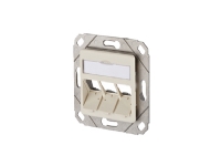 BTR E-DAT modul 3x8(8) UPk w/o modules - Innbygd utgang - ren hvit, RAL 9010 - 3 porter