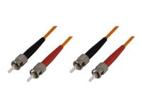 DELTACO - Nettverkskabel - ST flermodus (hann) til ST flermodus (hann) - 5 m - fiberoptisk