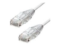 ProXtend Ultra Slim - Koblingskabel - RJ-45 (hann) til RJ-45 (hann) - 4 m - 3.6 mm - UTP - CAT 6a - halogenfri, formstøpt, uten hindringer, flertrådet - hvit