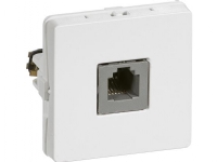 LAURITZ KNUDSEN Udtag modular FUGA® T1 - 1 modul For 1 stk. 6 pol modular med skæreklemme Farve: hvid