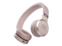 JBL LIVE 460NC - Hodetelefoner med mikrofon - on-ear - Bluetooth - trådløs, kablet - aktiv støydemping - 3,5 mm jakk - rosa