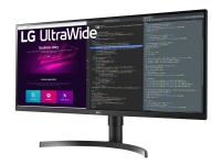 LG 34WN750-B - LED-skjerm - 34 - 3440 x 1440 UWQHD @ 75 Hz - IPS - 300 cd/m² - 1000:1 - HDR10 - 5 ms - 2xHDMI, DisplayPort - høyttalere