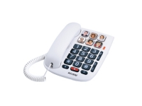 Alcatel TMAX 10, Analog telefon, Kablet håndsett, Høyttalertelefon, Hvit