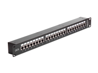 Delock - Koblingspanel med koplere - RJ-45 X 24 - svart - 1U - 19
