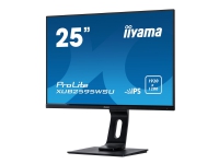 iiyama ProLite XUB2595WSU-B1 - LED-skjerm - 25 - 1920 x 1200 Full HD (1080p) @ 75 Hz - AH-IPS - 300 cd/m² - 1000:1 - 4 ms - HDMI, VGA, DisplayPort - høyttalere - matt svart