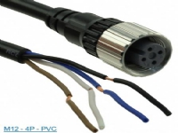 Følerkabel PVC M12 4-pin hun lige 5 meter XZCPV1141L5