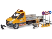 Bruder MB Sprinter municipal with light & sound module, model vehicle (orange, including driver and accessories)