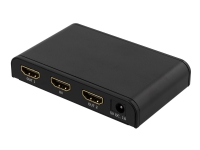 DELTACO PRIME HDMI-245 - Video/lyd-splitter - 2 x HDMI - stasjonær