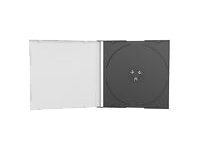 MediaRange - Smal cd-boks til lagring af CD'er - kapacitet: 1 CD, 1 DVD - sort (100 stk.)
