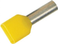 Isoleret TWIN-terminalrør A6-14ET2, 2x6mm2 L14, Gul - (100 stk.)