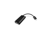 ICY BOX IB-AC519 - Video/audio-adapter - Micro-USB (SlimPort) hann til HDMI, Micro-USB type B (kun strøm) hunn - svart