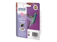 Epson T0806 - 7.4 ml - lys magenta - original - blister - blekkpatron - for Stylus Photo P50, PX650, PX660, PX700, PX710, PX720, PX730, PX800, PX810, PX820, PX830