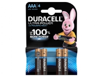 Duracell AAA Ultra Power (4pcs), Engangsbatteri, AAA, Alkalinsk, 1,5 V, 4 stykker, Flerfarget