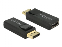 Delock - Video adapter - DisplayPort hann til HDMI hunn - svart