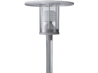PHILIPS Grandeville LED parkarmatur 830, hvid lamel afskærmning, Ø250 mm, for Ø60/70 mm mast, alu, eksl. Grå lygtetag Ø600 mm.