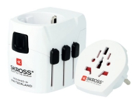 SKROSS World Travel Adapter PRO Light USB - World - Strømadapter - 1575 watt - 6.3 A (USB, strøm) - hvit