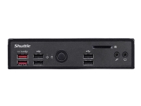 Shuttle XPC slim DS20U7 - Barebone - Slim-PC - 1 x Core i7 10510U / 1.8 GHz ULV - RAM 0 GB - UHD Graphics - GigE - svart