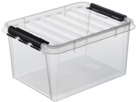 Plastkasse SmartStore™ Classic 15 klar 15 ltr. m/låg 40x30x19 cm - (10 stk.)