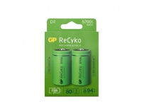 GP Batteries ReCyko, Oppladbart batteri, D, Nikkelmetallhydrid (NiMH), 1,2 V, 2 stykker, 5700 mAh