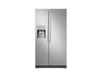 Samsung RS50N3413SA - Kjøleskap/fryser - side-ved-side med vannautomat, isdispenser - bredde: 91.2 cm - dybde: 73.4 cm - høyde: 178.9 cm - 501 liter - Klasse F - metallgrafitt