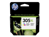 HP 305XL - 5 ml - Høy ytelse - farge (cyan, magenta, gul) - original - blekkpatron - for Deskjet 23XX, 27XX, 41XX DeskJet Plus 41XX ENVY 60XX, 64XX ENVY Pro 64XX