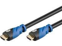 Goobay 72316, 1 m, HDMI Type A (Standard), HDMI Type A (Standard), 3D, 18 Gbit/s, Svart, Blå
