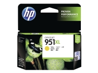 HP 951XL høy kapasitet gul original blekkpatron, Høyt (XL) utbytte, Pigmentbasert blekk, 1500 sider, 1 stykker