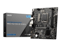MSI PRO H610M-B DDR4 - Hovedkort - mikro ATX - LGA1700-sokkel - H610 Chipset - USB 3.2 Gen 1 - Gigabit LAN - innbygd grafikk (CPU kreves) - HD-lyd (8-kanalers)