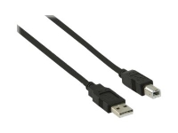 Nedis - USB-kabel - USB (hann) til USB-type B (hann) - USB 2.0 - 5 m - rund - svart