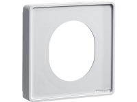 HAGER Ramme G3374 for CEE-stik med hulafstand 60 og 70 mm bruges sammen med afdækning Plast, perlehvid RAL9016