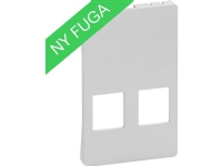 LAURITZ KNUDSEN Afdækning for FUGA T3 2x Keystone 1,5 modul dataudtag, leveres uden konnektor, farve: lysegrå