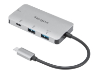Targus - Hub - 2 x USB 3.2 Gen 1 + 1 x USB-C 3.2 Gen 1 + 1 x USB-C 3.2 Gen 1 (strømforsyning) - stasjonær