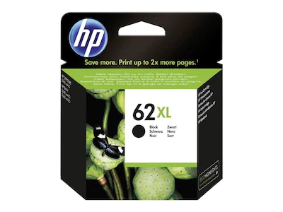 HP Blekk 62XL Sort