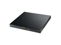 Zyxel GS3700-24HP - Switch - L2+ - Styrt - 24 x 10/100/1000 (PoE+) + 4 x Gigabit SFP - rackmonterbar - PoE+ (460 W)