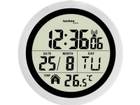 Techno Line WT3005 Radio Trådløst ur 14.7 cm x 14.7 cm x 14.7 cm x 14.7 cm x 7.9 cm Sølv Stænkvandsbeskyttet