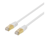 DELTACO STP-71 - Koblingskabel - RJ-45 (hann) til RJ-45 (hann) - 1 m - SFTP - CAT 7 - halogenfri - hvit