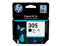 HP 305 - 2 ml - svart - original - blekkpatron - for Deskjet 1255, 23XX, 27XX, 41XX DeskJet Plus 41XX ENVY 60XX, 64XX ENVY Pro 64XX