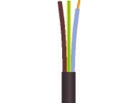 Tilledning rund, pvc 3G1 mm² PKAJ sort 300/500V ring, kabeldiameter 8,0 mm - (50 meter)