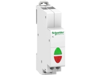 Signallampe iIL Rød+Grøn LED 12-48VAC/DC estimeret til 100.000t Bredde 18mm