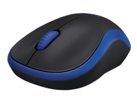 Logitech M185 - Mus - optisk - trådløs - 2.4 GHz - USB trådløs mottaker - blå