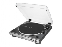Audio-Technica AT-LP60XUSB, Beltedrevet platespiller, Fullautomatisert, Grå, Metallisk, Aluminium, 33 1/3,45 RPM, DC-hjelpemotor
