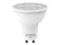 Schwaiger HAL400 - LED-lyspære - GU10 - 4.8 W (ekvivalent 50 W) - klasse A+ - varmt hvitt lys - 2700 K - hvit