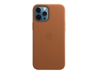 Apple - Baksidedeksel for mobiltelefon - med MagSafe - lær - salbrun - for iPhone 12 Pro Max