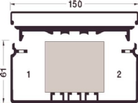 HAGER Installationskanal FB 60150/1 PH bund Højde 60 mm, bredde 150 mm, Længde 2000 mm Perlehvid ral 9016 plast - (2 meter)