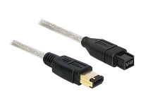 Delock - IEEE 1394-kabel - FireWire 800 (hann) til 6 pin FireWire (hann) - 1 m